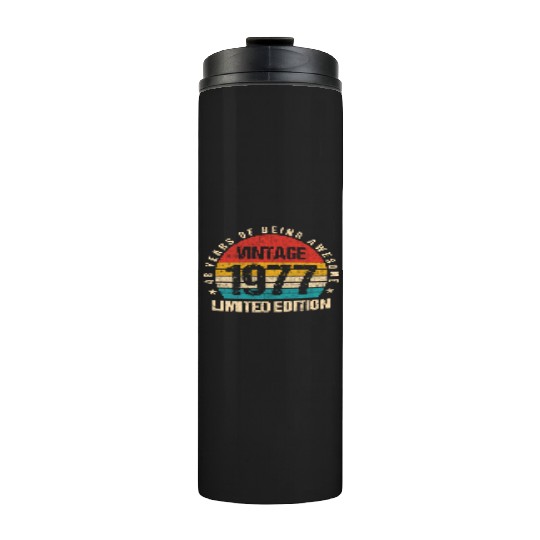 Vintage 1977 Limited Edition 48th Birthday Gift Thermal Tumblers