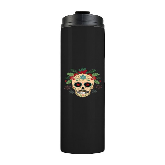 Holiday Sugar Skull Thermal Tumblers