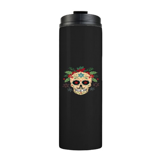 Holiday Sugar Skull Thermal Tumblers