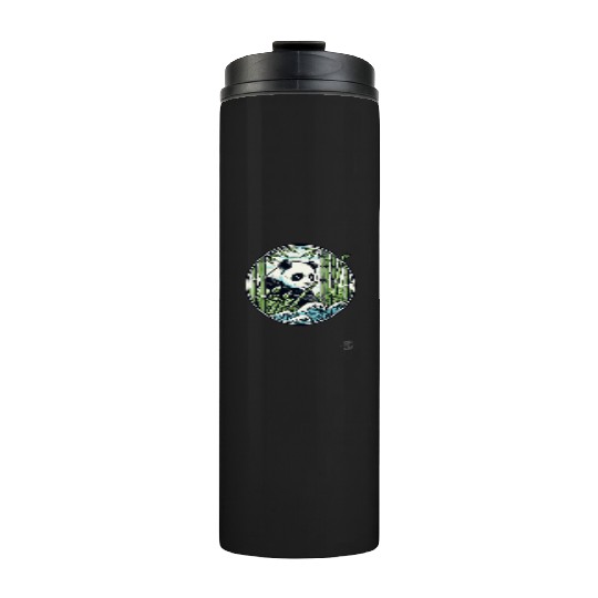 Panda in Bamboo Forest Thermal Tumblers