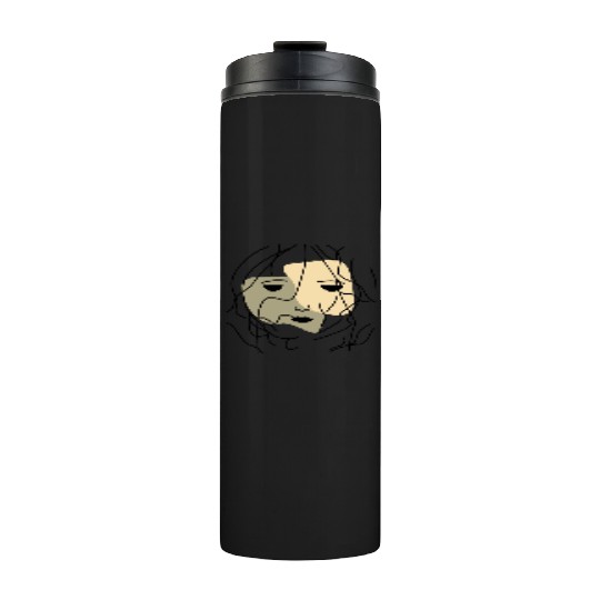 Minimalist Lonely Muted Face Thermal Tumblers