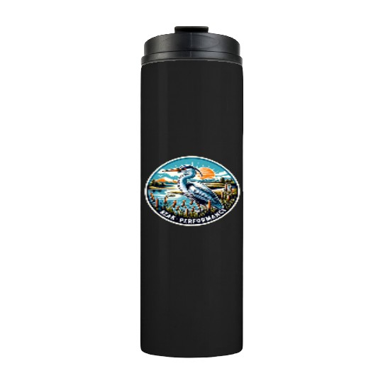 Great Blue Heron Beak Performance Retro Thermal Tumblers