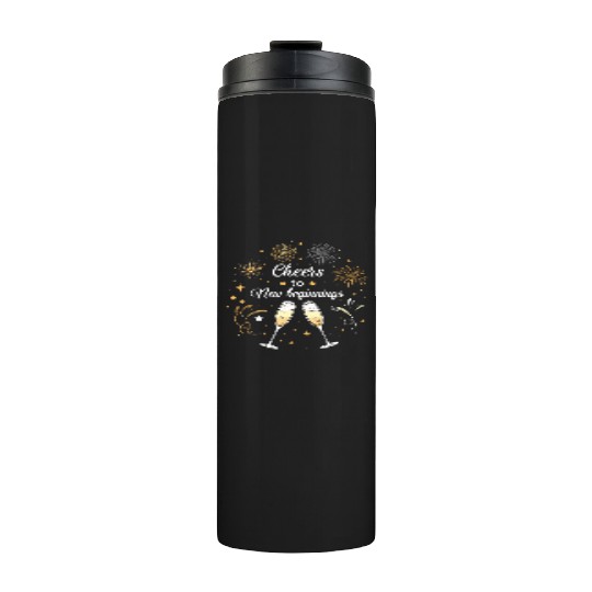 Cheers To New Beginings - Festive New Year's Eve Thermal Tumblers
