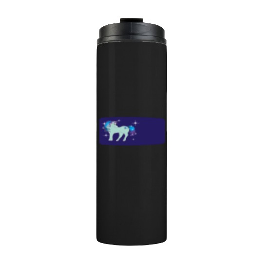 Fantasy unicorn - petrol blue - design for kids Thermal Tumblers