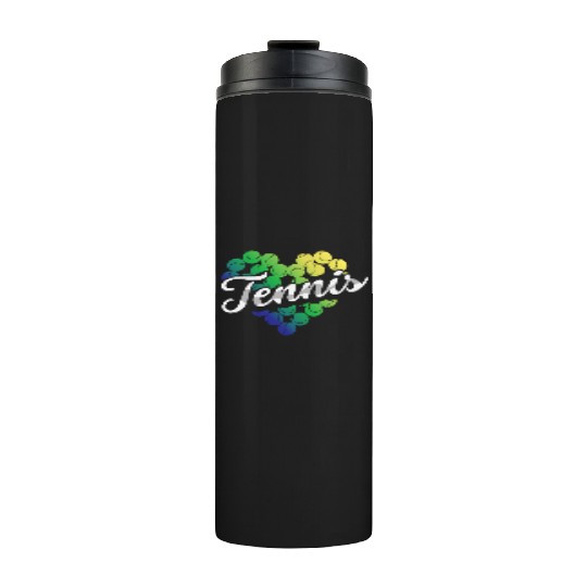 Heart of Tennis Passion Green Balls Thermal Tumblers