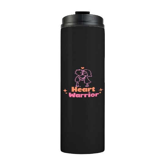 Heart warrior, valentine Thermal Tumblers
