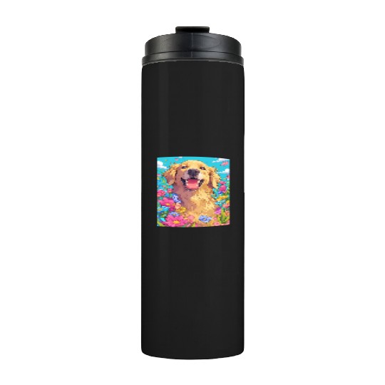 Super cute Golden Retriever Thermal Tumblers