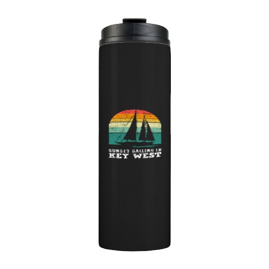 Florida SUNSET SAILING IN KEY-WEST Thermal Tumblers