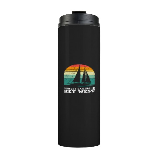 Florida SUNSET SAILING IN KEY-WEST Thermal Tumblers