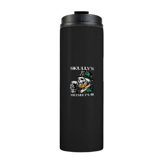 Skully's Irish Pub Skull St. Patrick's Day 2025 Sh Thermal Tumblers
