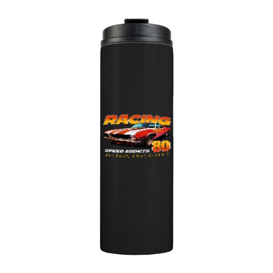 Racing Classic Car Graphic Thermal Tumblers, Retro Muscle Car