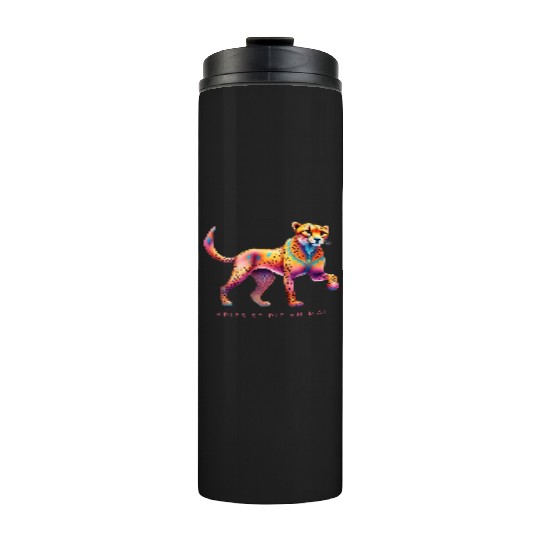 Aries Spirit Animal Cheetah Alebrije Thermal Tumblers