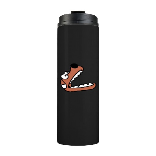 Dog Big Mouth Snout Hunger Looks Up Greedy Eating Thermal Tumblers