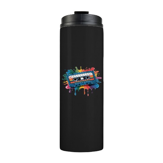 80s Retro Cassette Splash Classic Cassette Tape Thermal Tumblers