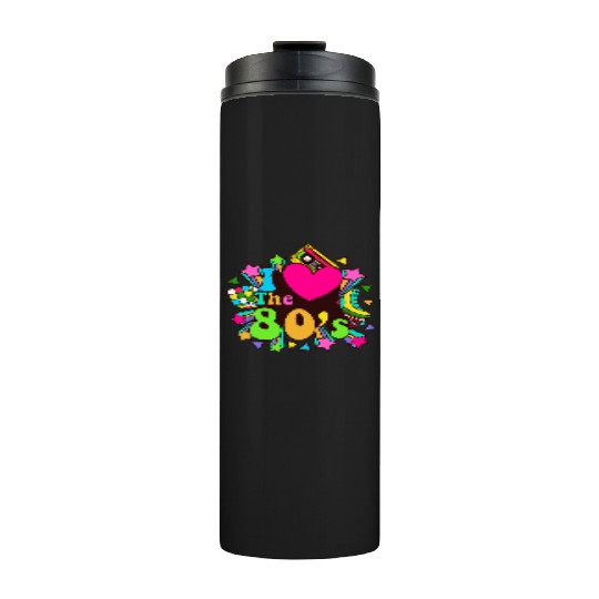 Retro 80s Style design – Perfect for Nostalgia Fa Thermal Tumblers