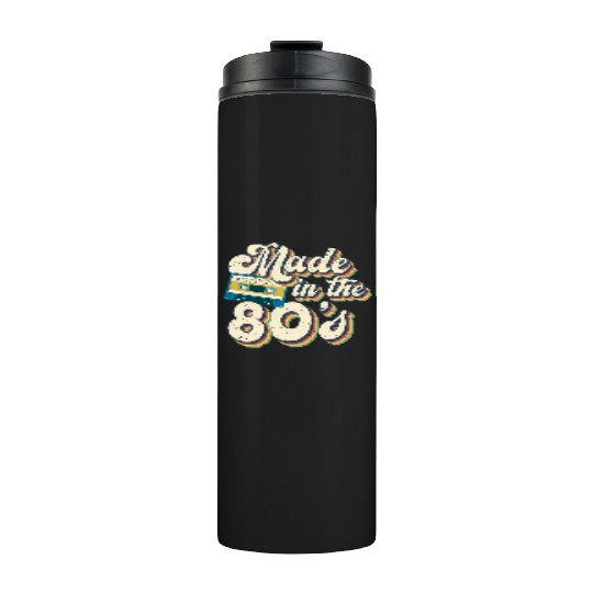 Retro 80s Style design Perfect for Nostalgia Fans Thermal Tumblers