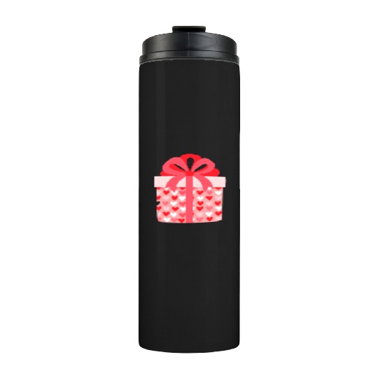 Hearts Gift Box Pattern Design Thermal Tumblers