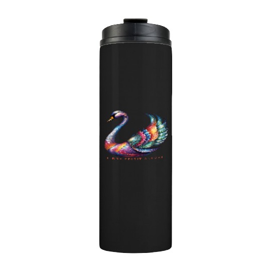Libra Spirit Animal Swan Alebrije Thermal Tumblers