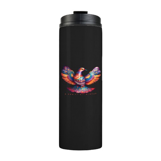 Libra Spirit Animal Dove Alebrije Female Thermal Tumblers
