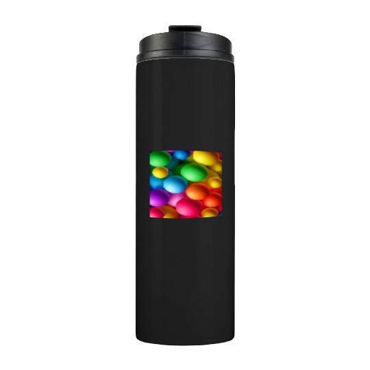 Vibrant Multi Colored Spheres Thermal Tumblers