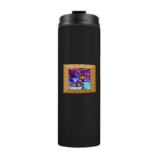 Purple Framed Bourbon Street Lamp Post Thermal Tumblers