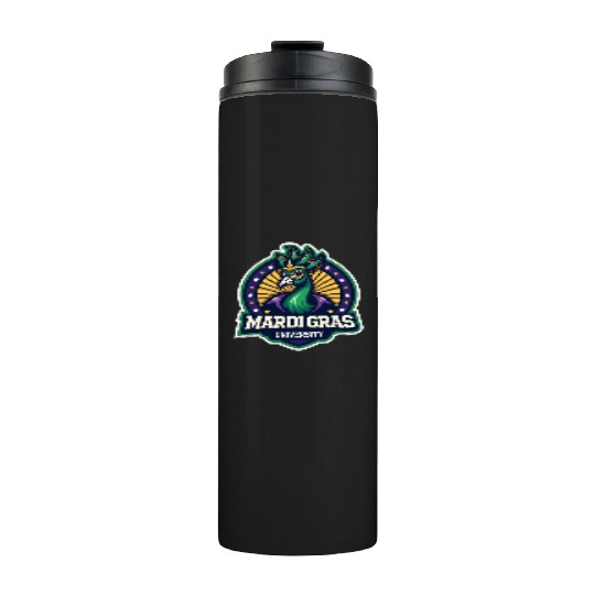 Mardi Gras University Peacock Women's Mardi Gras Thermal Tumblers