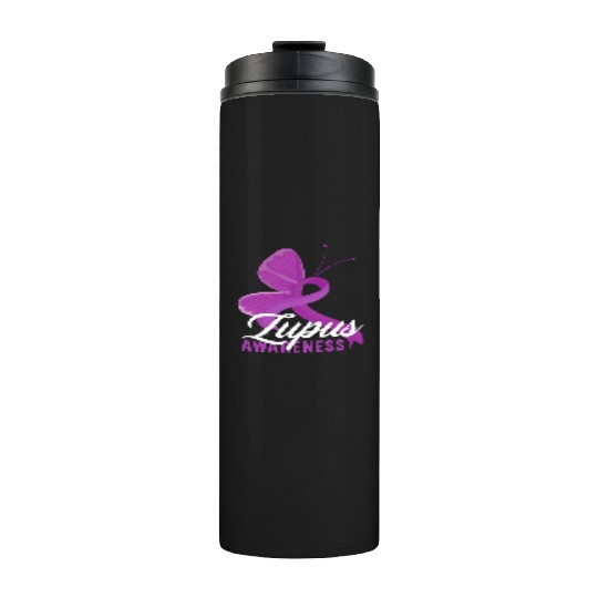 Lupus Awareness Butterfly Embrace Thermal Tumblers
