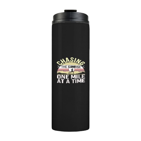 Sunrise Runner Early Morning Fitness Dawn Running Thermal Tumblers