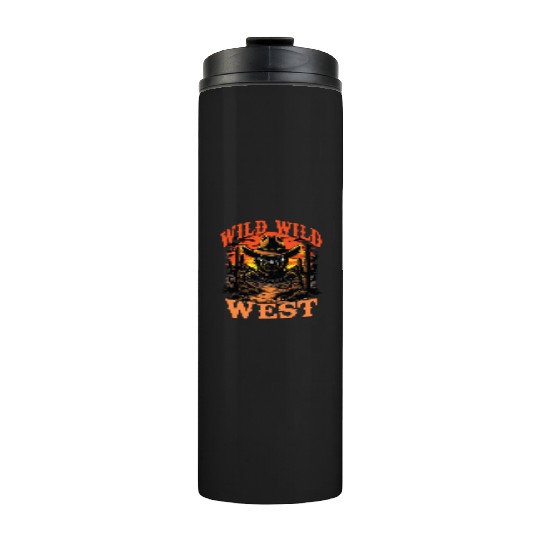 Wild Wild West Cowboy Sunset Thermal Tumblers