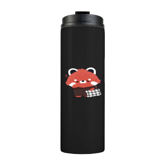 Sleepy Red Panda Thermal Tumblers