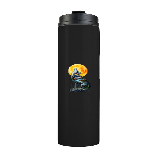 Howling Wolf Thermal Tumblers