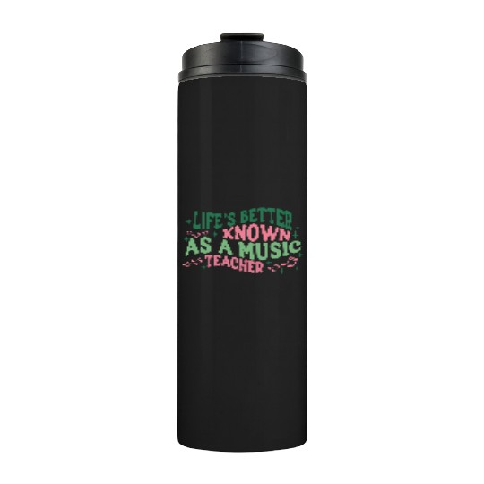 Cute Retro Music Teacher Thermal Tumblers Gift