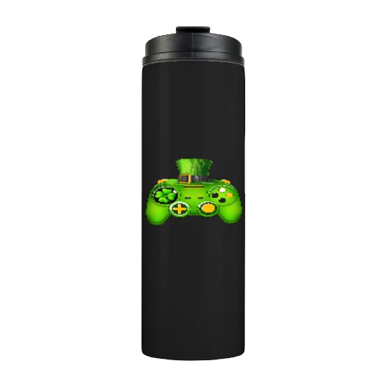 Video Game Controller Irish Gamer St Patricks Day Thermal Tumblers