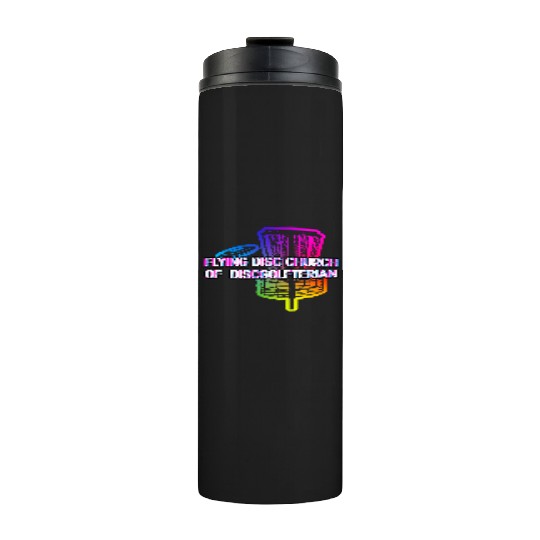 Flying Disc Church Funny Disc Golf Humor Golfer Thermal Tumblers
