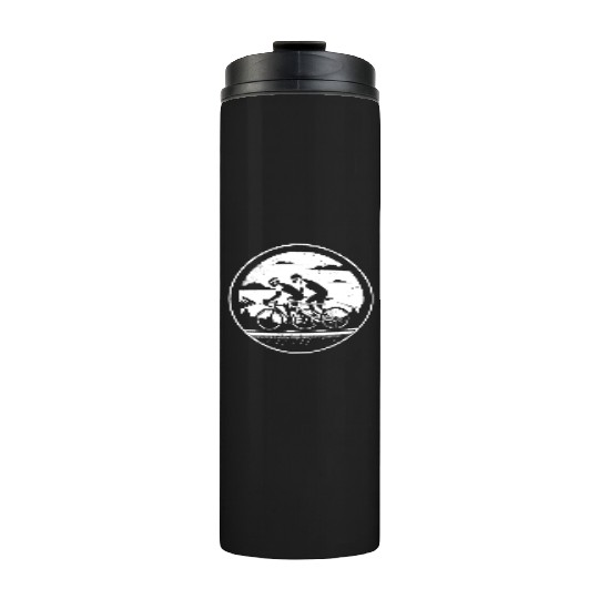 Cycling Illustration Thermal Tumblers