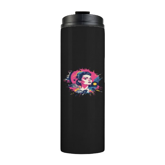 Risograph Woman/Femme/Frau - Pink Thermal Tumblers