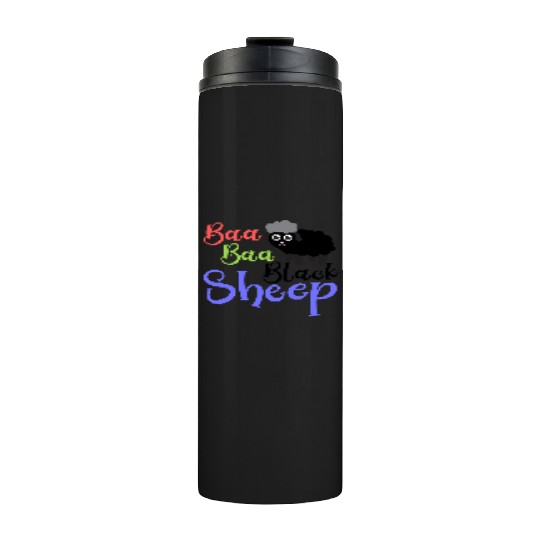 Baa Baa Black Sheep – Whimsical Nursery Rhyme Art Thermal Tumblers