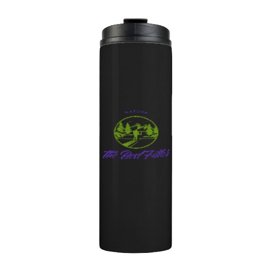 Hiking in nature to clear mind and body Thermal Tumblers