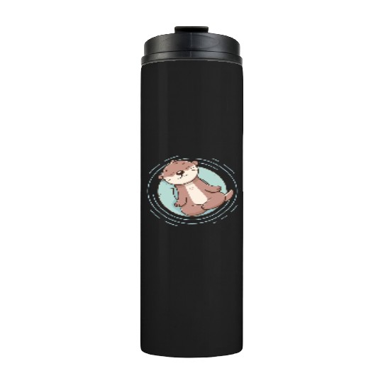 Otter enjoying a relaxing meditation Thermal Tumblers