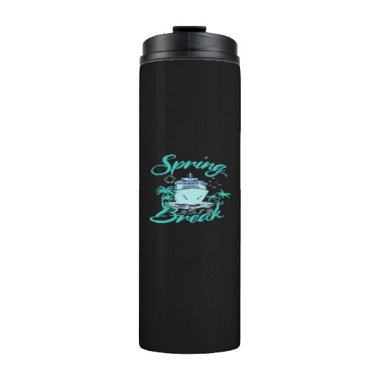 Spring Break 2025 Cruise Ship Retro Design Thermal Tumblers