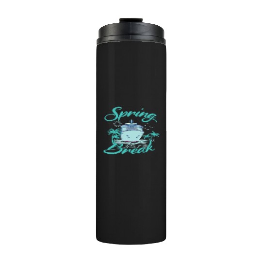 Spring Break 2025 Cruise Ship Retro Design Thermal Tumblers