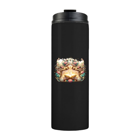 Virgo - Starlit Goddess of Purity Thermal Tumblers