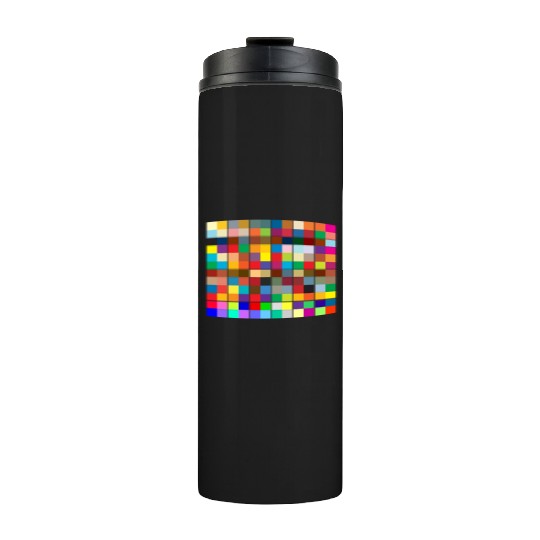 "Vibrant Multi-Color Square Box Design Thermal Tumblers"