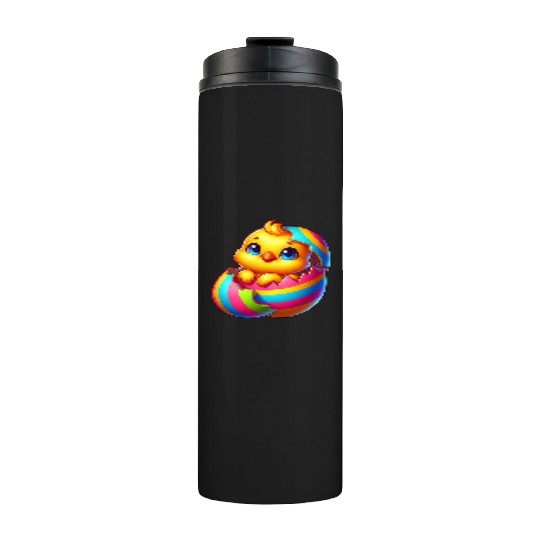 Cute Chick Cartoon Colorful Easter Egg Hatching Thermal Tumblers