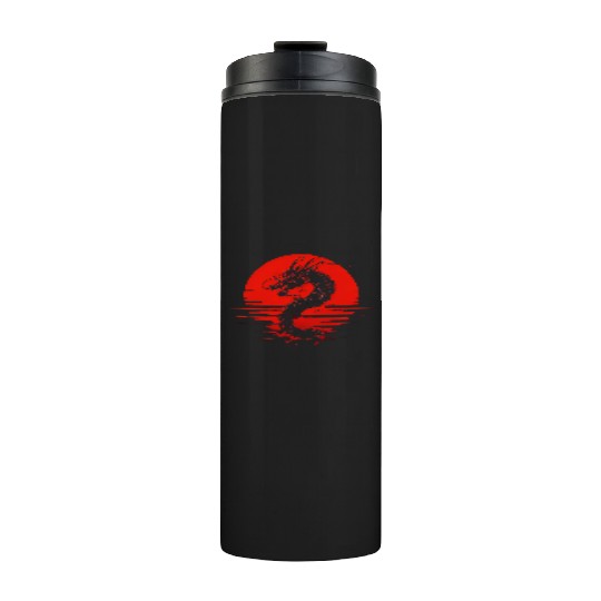 Dragon Rising Under the Blood Moon Thermal Tumblers