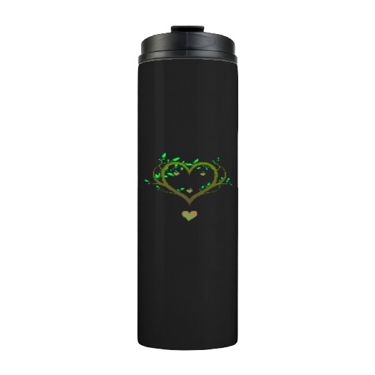 Nature Heart Tree | Green Love Botanical Art Thermal Tumblers