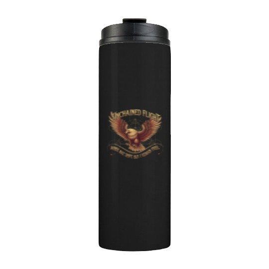 Unchained Flight - Eagle & Metatron’s Cube Thermal Tumblers