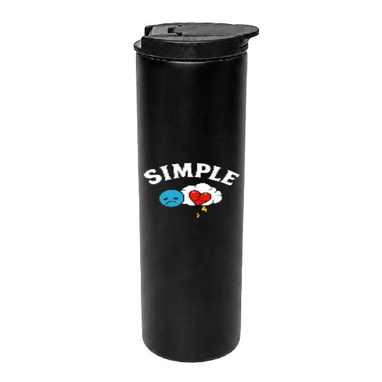 simple plan blue Thermal Tumblers