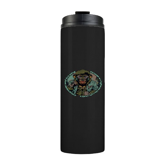Streetwear Monkey Illustration Thermal Tumblers