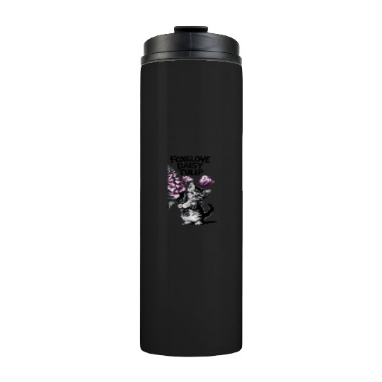Subtle Floral Anti Trump Flowers Foxglove Daisy Thermal Tumblers